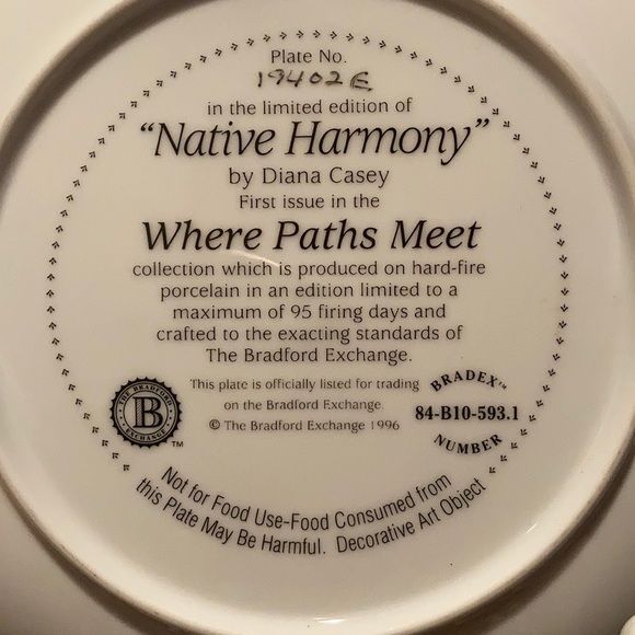"Where Paths Meet Collection" NATIVE HARMONY plate - Picture 5 of 6